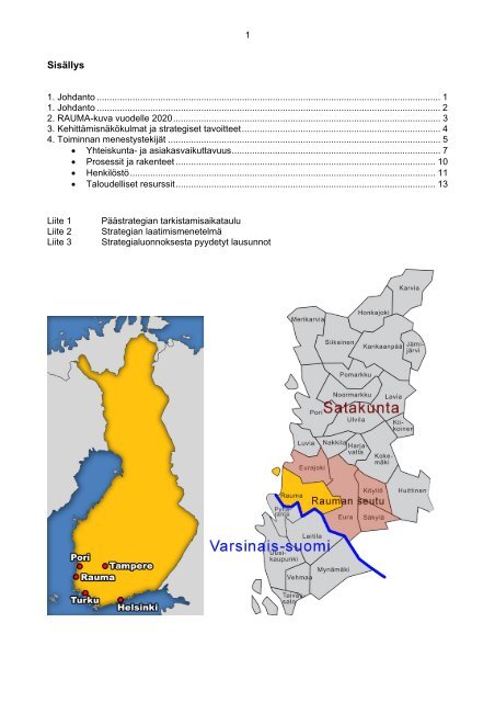 Tutustu kaupungin uuteen pÃ¤Ã¤strategiaan - Rauma