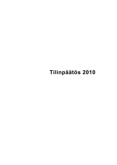 TilinpÃ¤Ã¤tÃ¶s 2010 - Rauma