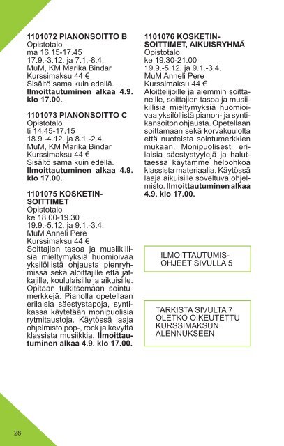 Lukuvuoden 2012-2013 opinto-ohjelma - Rauman kaupunki