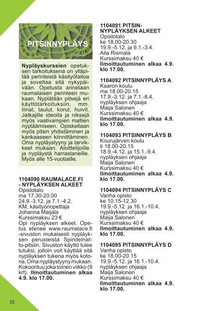 Lukuvuoden 2012-2013 opinto-ohjelma - Rauman kaupunki