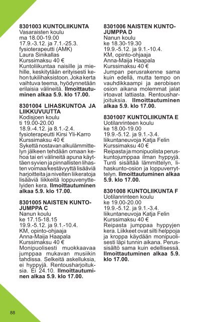 Lukuvuoden 2012-2013 opinto-ohjelma - Rauman kaupunki