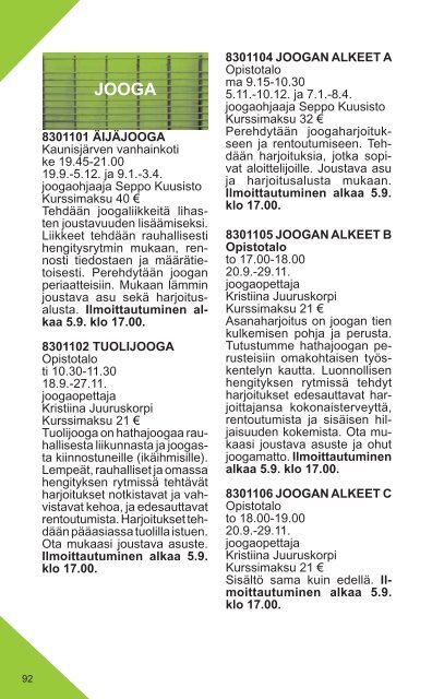 Lukuvuoden 2012-2013 opinto-ohjelma - Rauman kaupunki