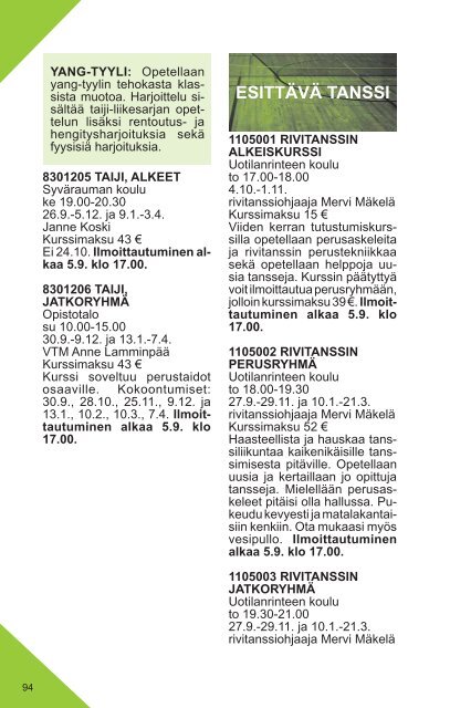 Lukuvuoden 2012-2013 opinto-ohjelma - Rauman kaupunki