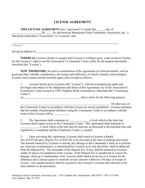 LICENSE AGREEMENT - The Management Group Associates, Inc.