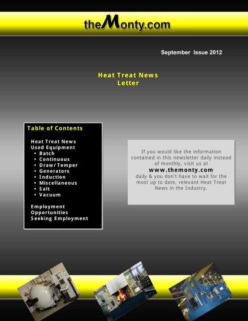 September The Monty Heat Treat News