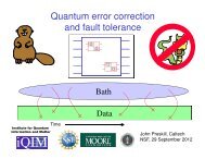Quantum error correction and fault tolerance - Caltech Theoretical ...