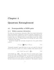Chapter 4 Quantum Entanglement - Caltech Theoretical Particle ...