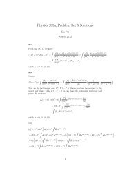 Physics 205a, Problem Set 5 Solutions