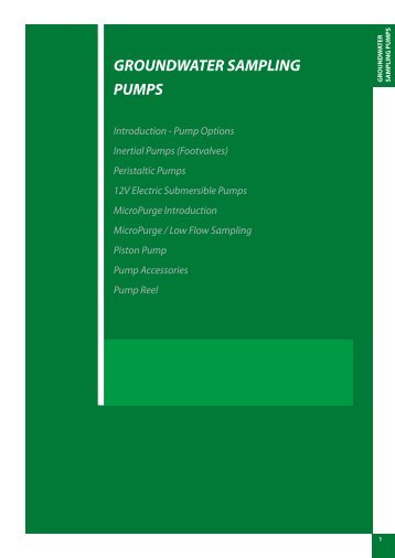 4. Groundwater Sampling - Pumps - Thermo Fisher