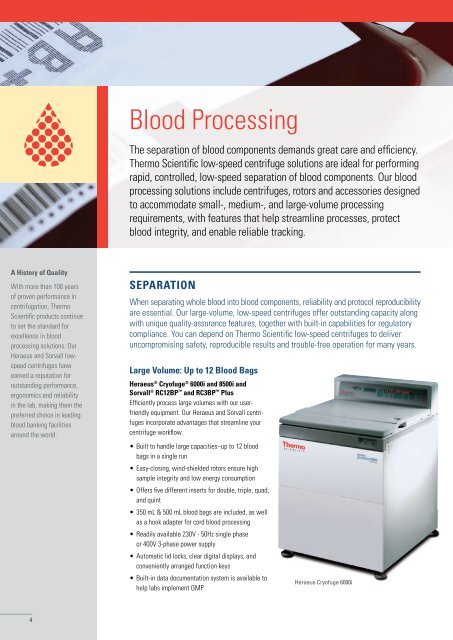 Thermo Scientific Blood Banking Solutions - Thermo Fisher