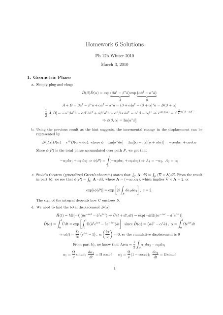 Homework 6 Solutions