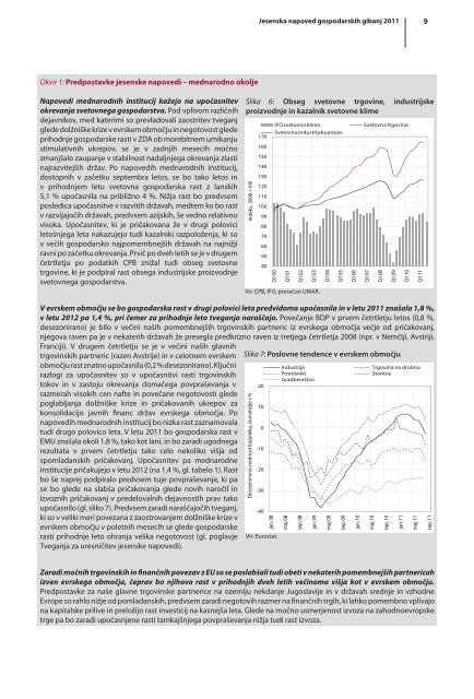 jesenska napoved gospodarskih gibanj 2011 - UMAR