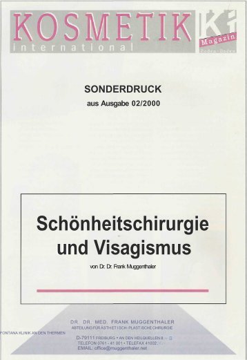 Schönheitschirurgie und Visagismus - Fontanaklinik Freiburg Dr.Dr ...