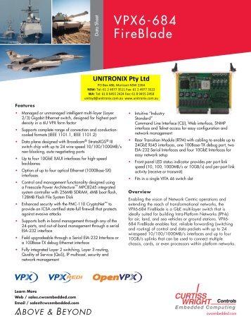 VPX6-684 FireBlade - Unitronix