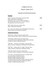 CURRICULUM VITA Michael E. Dantley, Ed. D ... - Units.muohio.edu