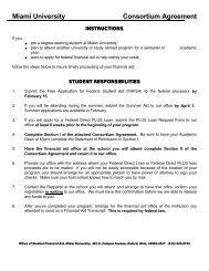 Miami University Consortium Agreement - Units.muohio.edu