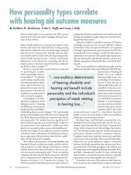 How Personality Types Correlate With Hearing Aid Outcome Measures