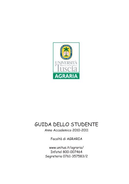 GUIDA DELLO STUDENTE - UniversitÃ  degli Studi della Tuscia
