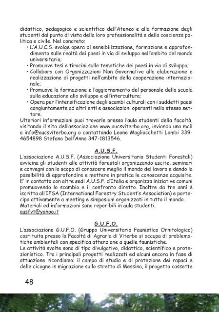 GUIDA DELLO STUDENTE - UniversitÃ  degli Studi della Tuscia