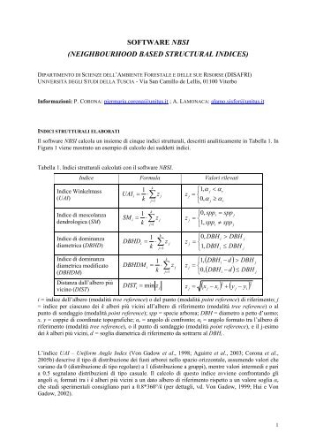 PROGRAMMA NBSI - UniversitÃ  degli Studi della Tuscia