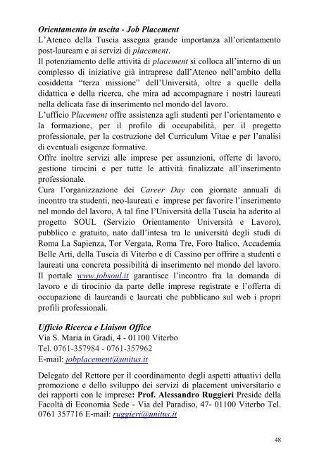 Guida ai Servizi di Ateneo (pdf) - UniversitÃ  degli Studi della Tuscia