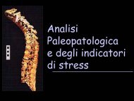 paleopatologia di popolazione - UniversitÃ  degli Studi della Tuscia