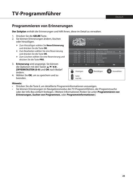 Bedienungsanleitung Humax PR-HD2000C (PDF, 1.6 ... - Unitymedia