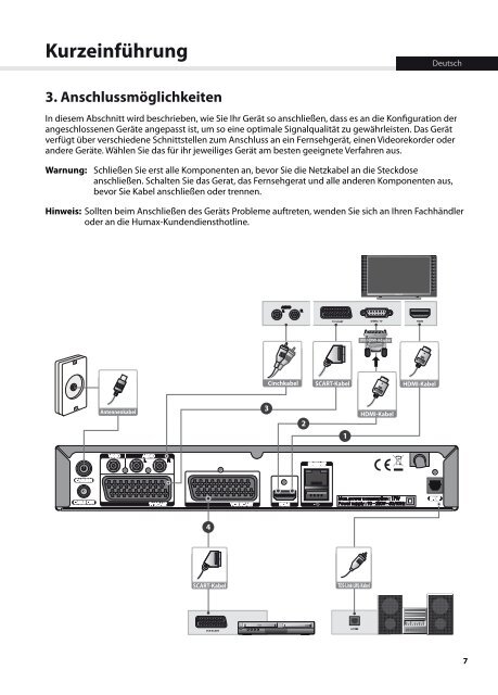 Bedienungsanleitung Humax PR-HD2000C (PDF, 1.6 ... - Unitymedia