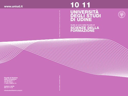 Guida FacoltÃ 2010/11 - UniversitÃ degli studi di Udine