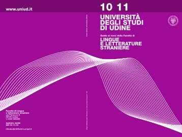 Guida ai corsi a.a. 2010/11 - UniversitÃ  degli studi di Udine