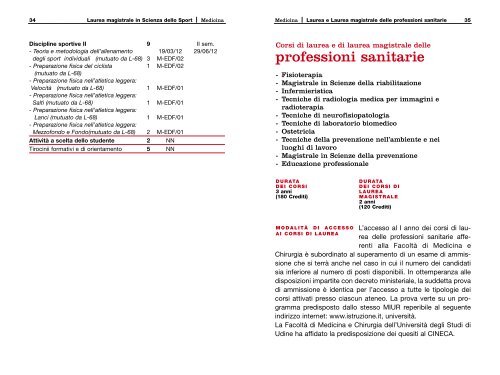 Medicina - UniversitÃ  degli studi di Udine