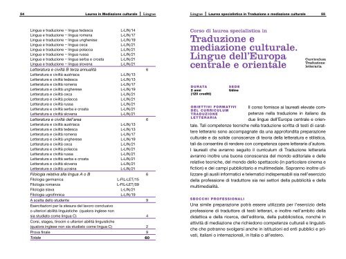 Guida ai corsi a.a. 2007/08 - UniversitÃ  degli studi di Udine