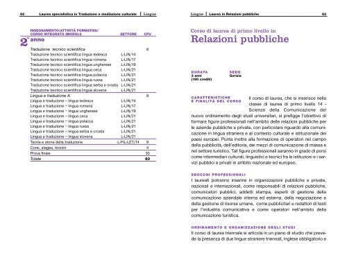 Guida ai corsi a.a. 2007/08 - UniversitÃ  degli studi di Udine