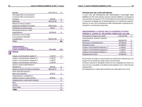 Guida ai corsi a.a. 2007/08 - UniversitÃ  degli studi di Udine