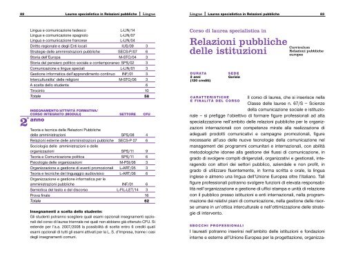 Guida ai corsi a.a. 2007/08 - UniversitÃ  degli studi di Udine