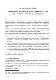 ModalitÃ  e limiti di utilizzo della rete dell'UniversitÃ  - UniversitÃ  degli ...
