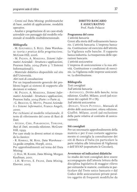 â¢GUIDA ECONOMIA 07-08 - UniversitÃ  degli studi di Udine