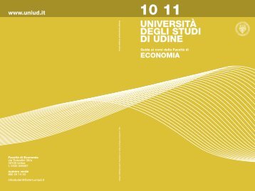 Guida ai corsi a.a. 2010/2011 - UniversitÃ  degli studi di Udine