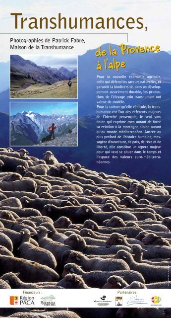 La transhumance - UniversitÃ© d'Avignon et des Pays de Vaucluse