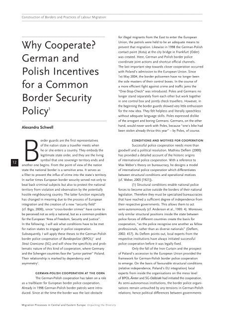 Migration Processes in Central and Eastern Europe - Multiple Choices