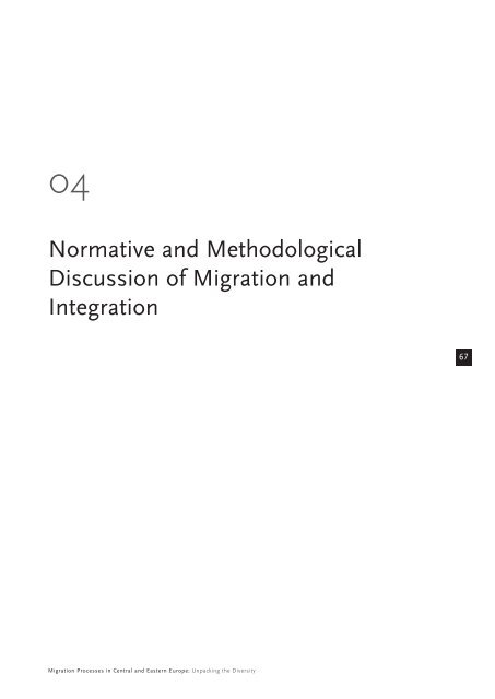 Migration Processes in Central and Eastern Europe - Multiple Choices