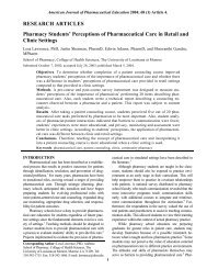 Pharmacy Students' Perceptions of Pharmaceutical Care in ... - AJPE