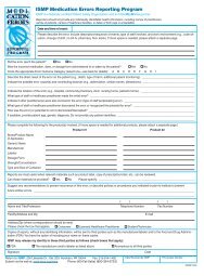 ISMP Medication Errors Reporting Program