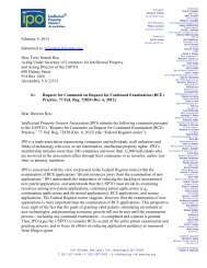 IPO Comments to USPTO in Response to Federal Register Notice ...