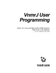 VnmrJ User Programming VnmrJ 2.2D