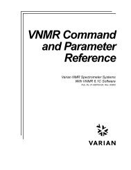 VNMR Command and Parameter Reference