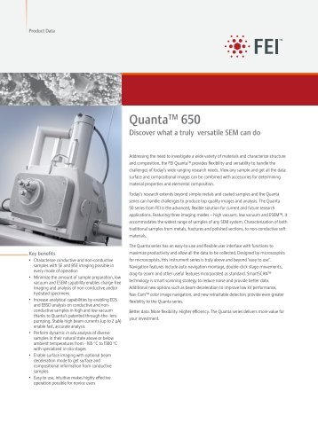 QuantaTM 650 - FEI Company