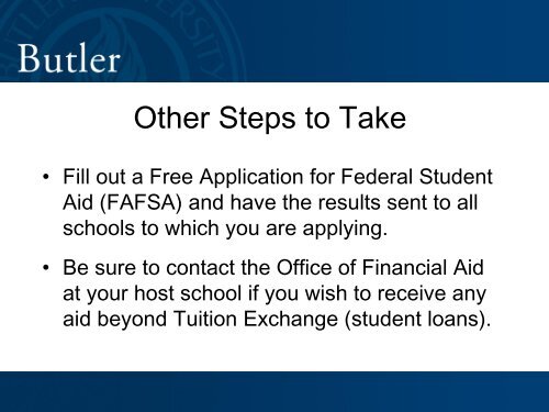 Tuition Exchange at Butler University