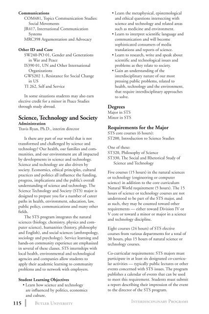 2 0 1 3 bulletin - Butler University