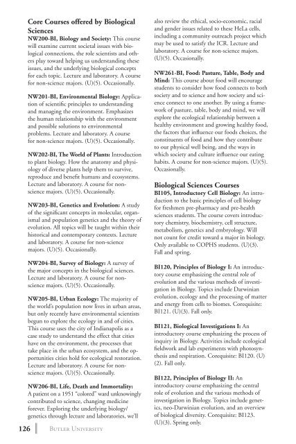 2 0 1 3 bulletin - Butler University